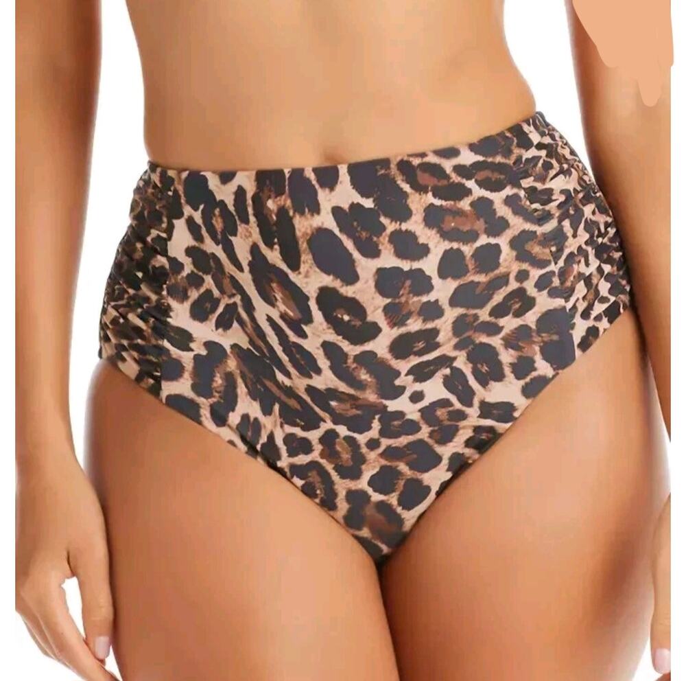New Bar 3 high waist animal print bikini bottom size L